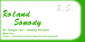 roland somody business card